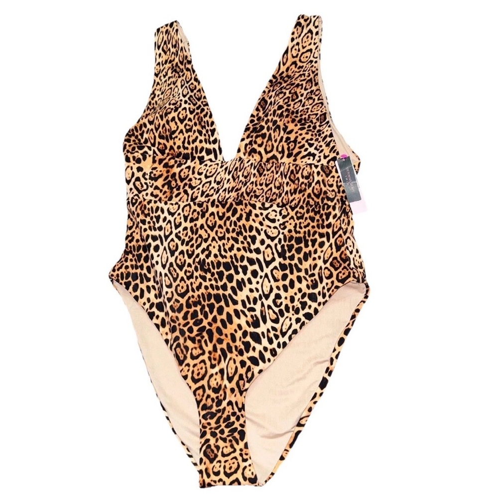 NWT Victoria's Secret Swimsuit M One Piece Leopard Resort‎ Wear Beach Chic Edgy